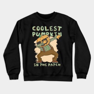 Coolest pumpkin in the patch funny dabbing pumpkin Crewneck Sweatshirt